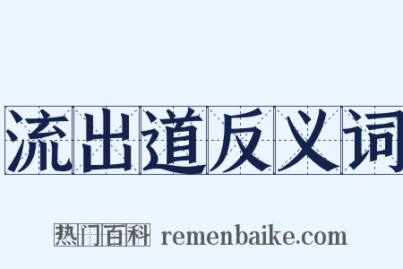 流出道反义词是什么意思的图片